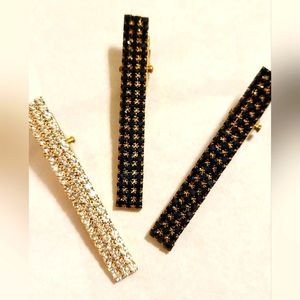 Set of 3 Anthropologie Rhinestone Barrettes